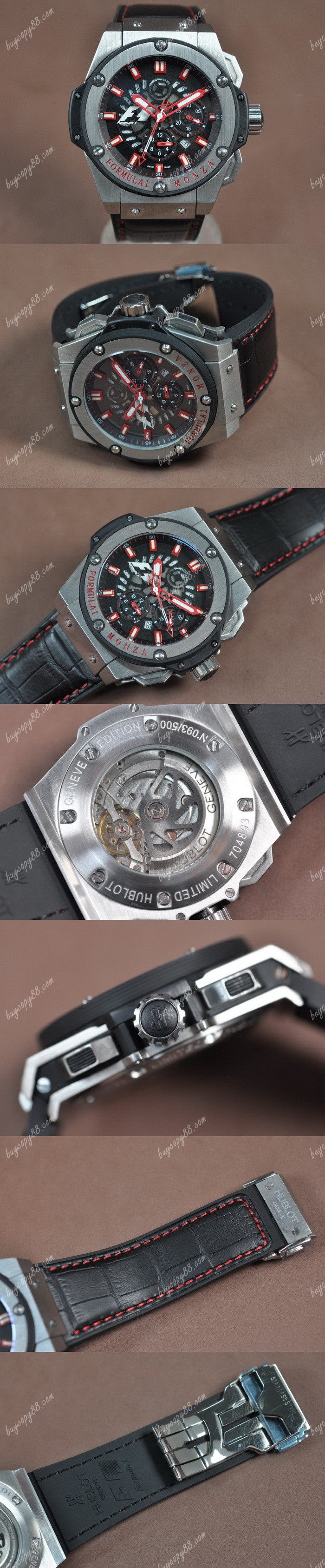  御博Hublot Big Bang King Power F1 SS/LE Black dial Asia自動機芯搭載0